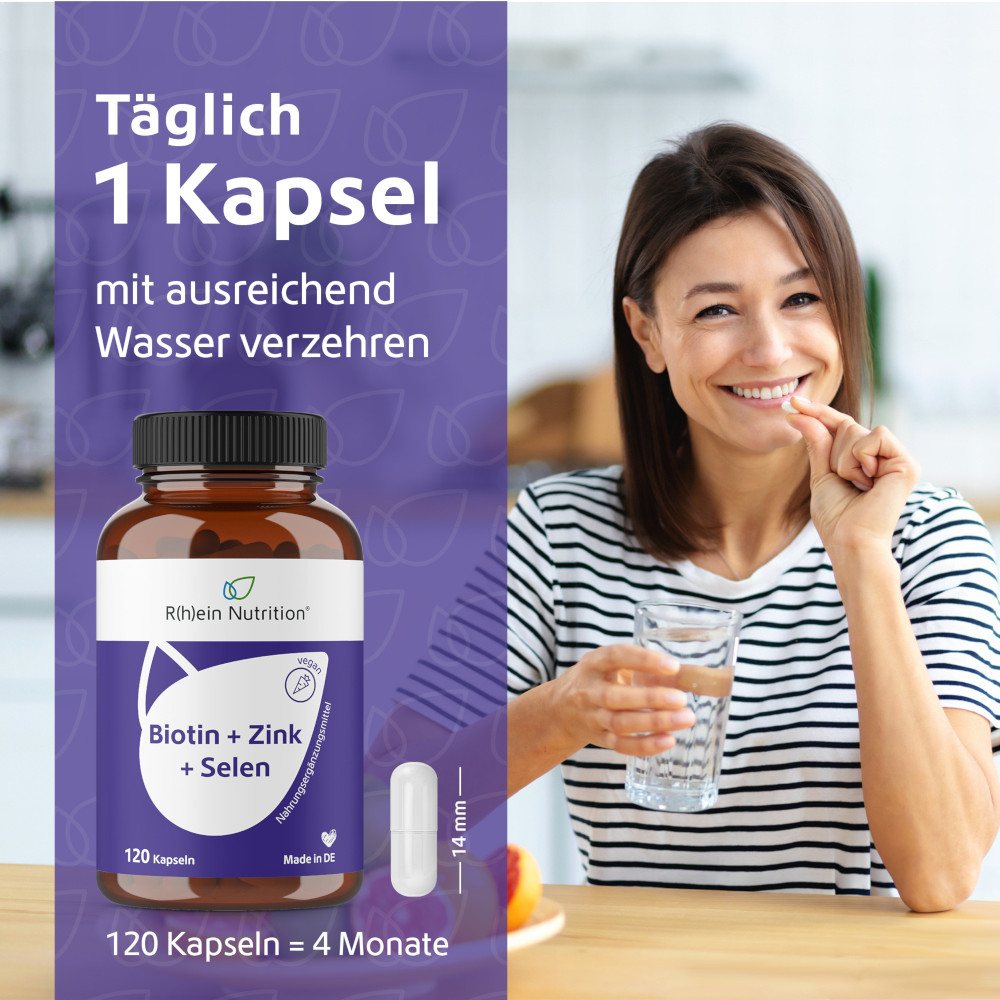 R(h)ein Nutrition BIOTIN + ZINK + SELEN 120 St Kapseln
