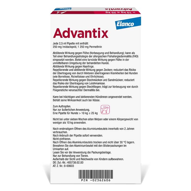 ADVANTIX SPOT-ON HUND 10-25KG 4 St Lösung