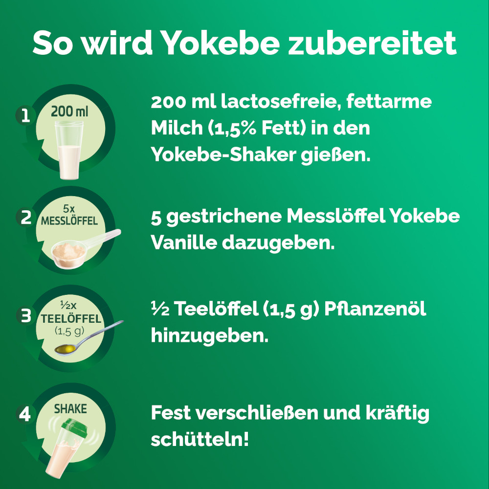 yokebe Vanille laktosefrei 500 g Pulver