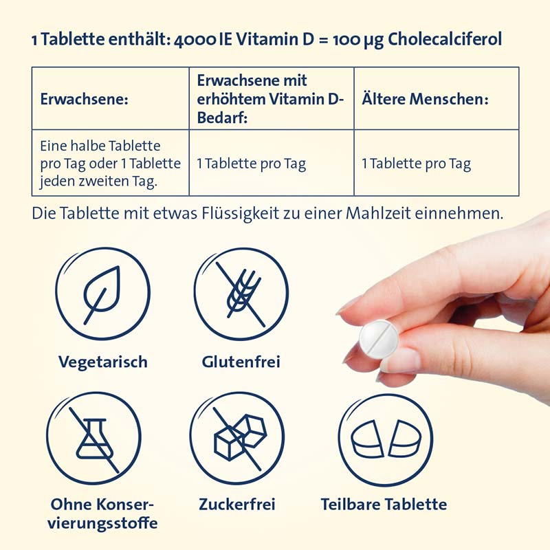 VITAMIN D3 HEVERT 4.000 I.E.  60 St Tabletten