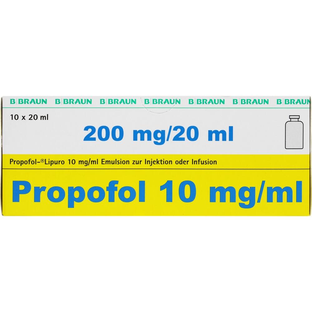 PROPOFOL Lipuro 1% 10mg/ml Emuls.z.Inj.u.Inf.Dsfl. 10X20 ml Emulsion