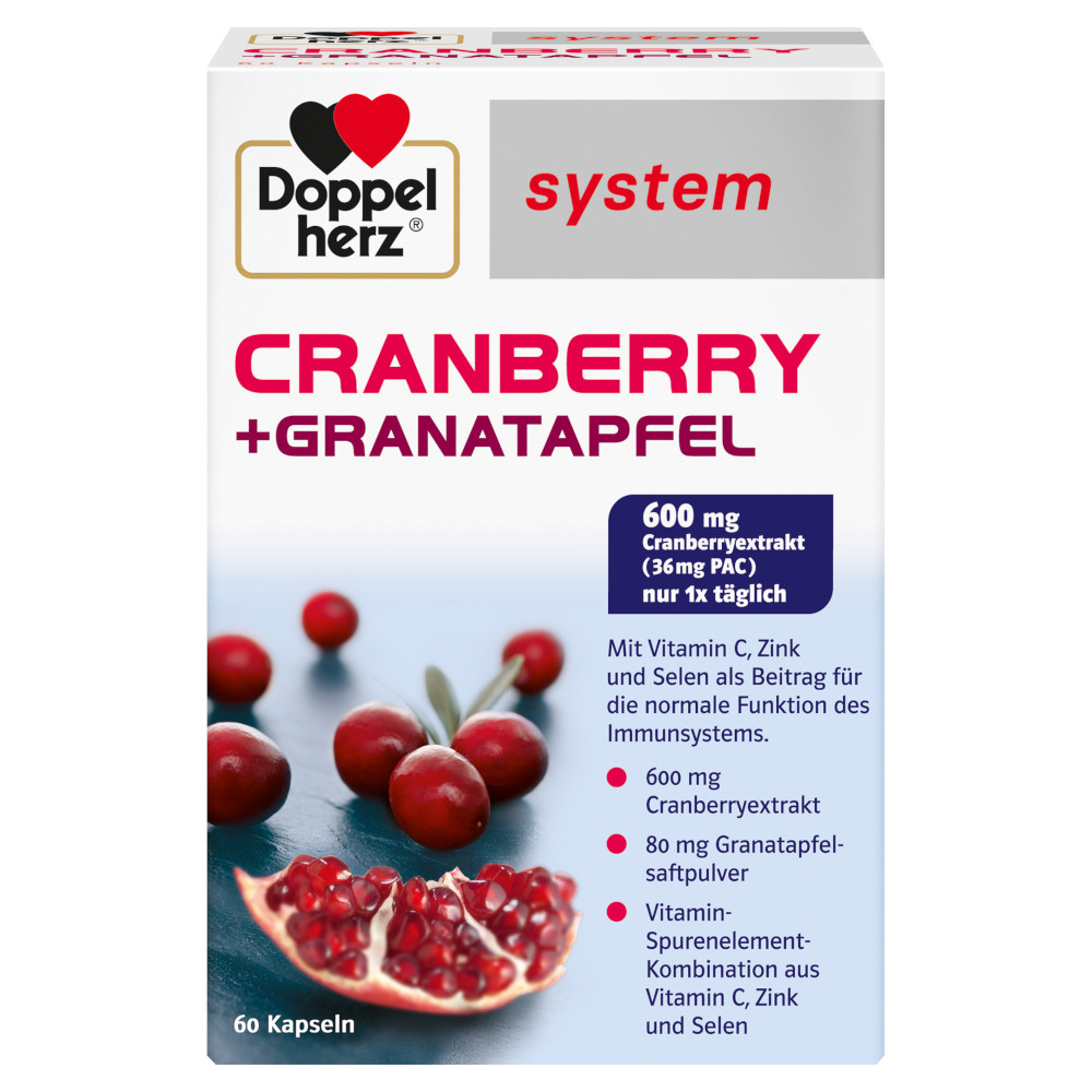 Doppelherz system CRANBERRY+GRANATAPFEL 60 St Kapseln