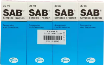 Sab simplex 4X30 ml Suspension zum Einnehmen