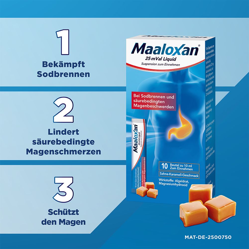 MAALOXAN Liquid bei Sodbrennen & Magenschmerzen 20X10 ml Suspension
