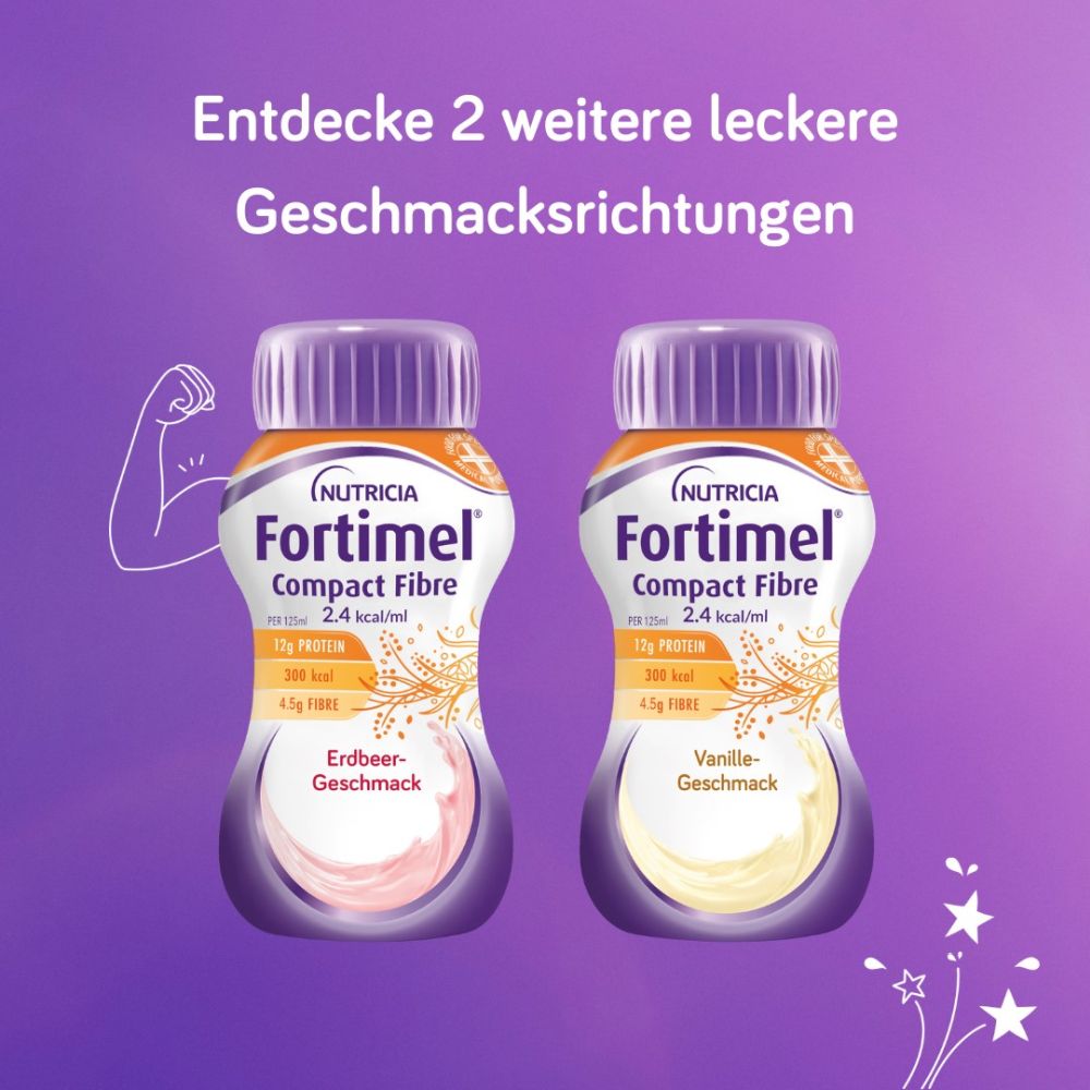 Fortimel Compact Fibre 2.4 Trinknahrung Cappuccino 4X125 ml Flüssigkeit