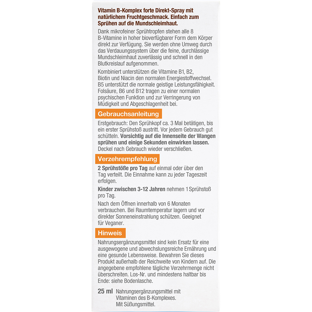 BetterYou B-Komplex forte Direkt-Spray 25 ml Spray
