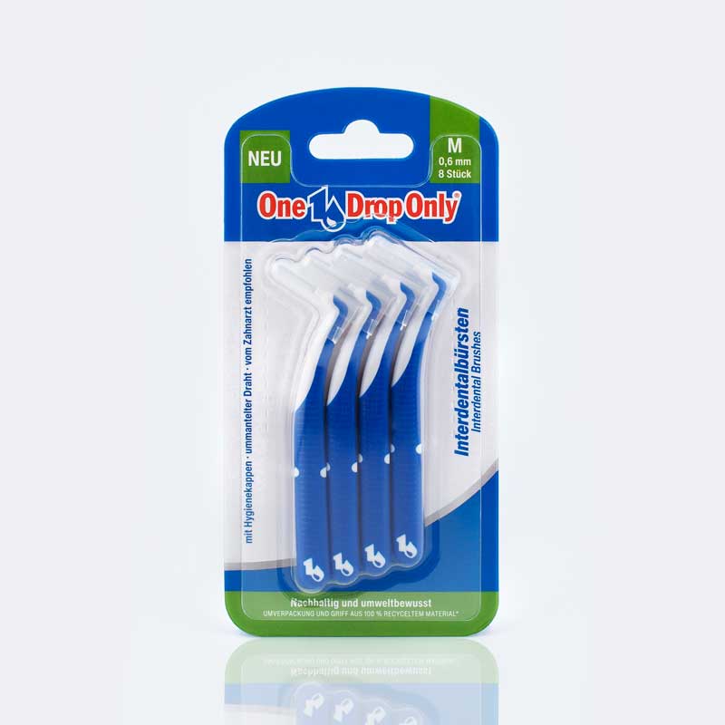 One Drop Only Interdentalbürsten Größe M Blau 0,6mm 8 St Zahnbürste