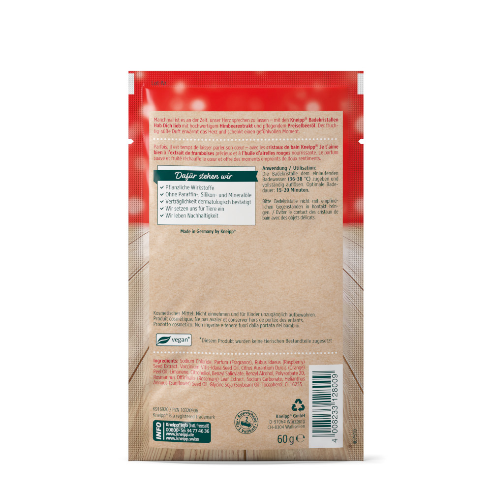Kneipp BADEKRISTALLE Hab dich lieb 60 g Salz