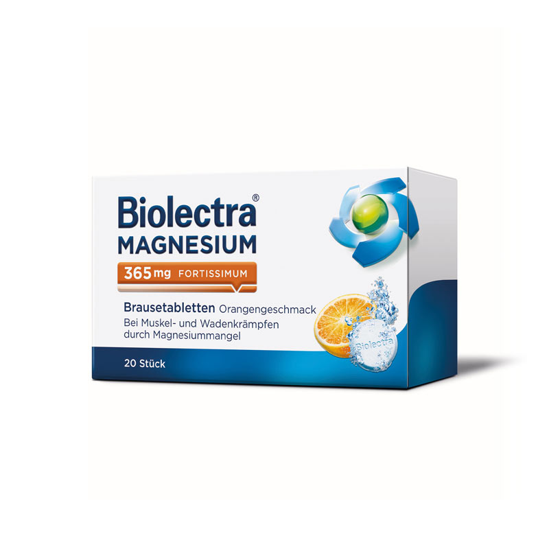 Biolectra MAGNESIUM 365mg FORTISSIMUM Orange 20 St Brausetabletten