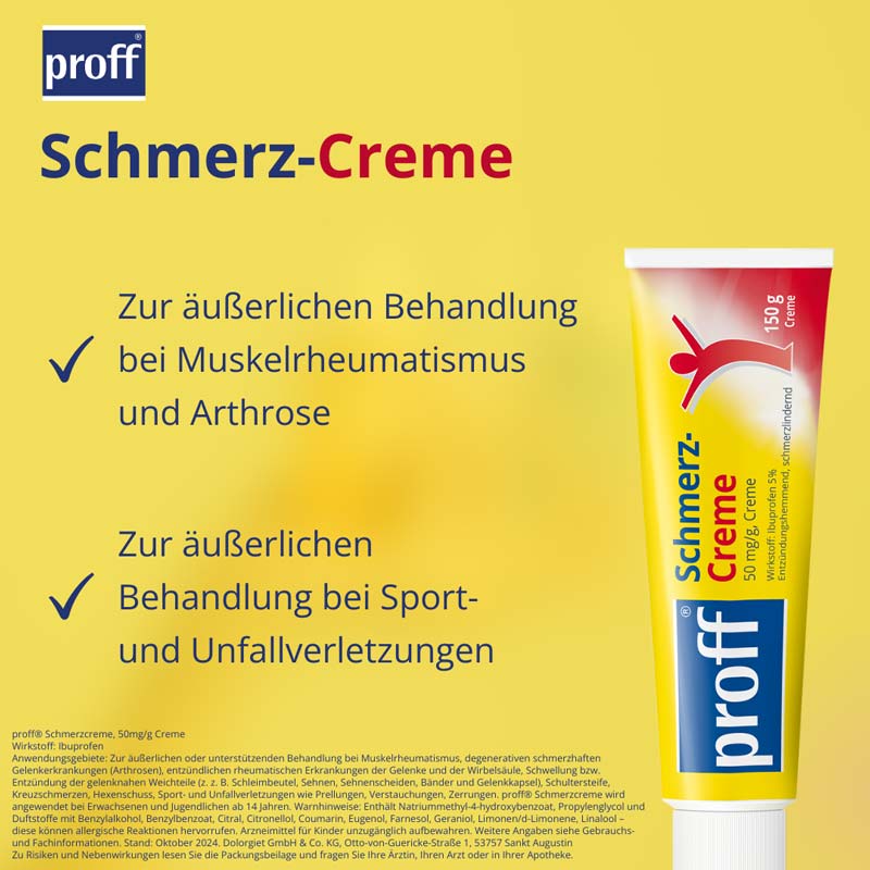 proff Schmerzcreme 50mg/g 150 g Creme