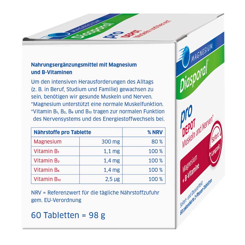 MAGNESIUM Diasporal pro DEPOT 60 St Tabletten