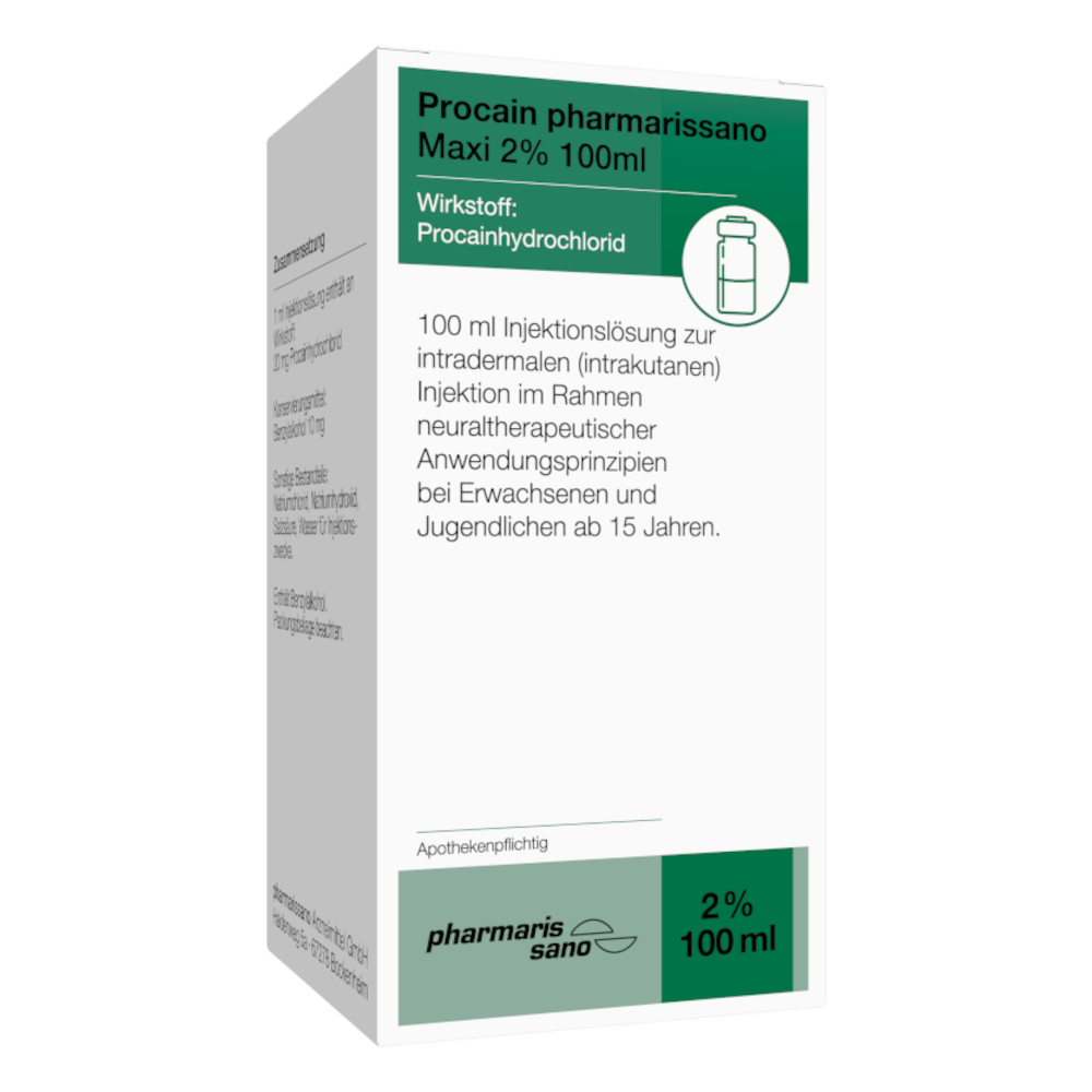 Procain pharmarissano Maxi 2% 100 ml Injektionslösung