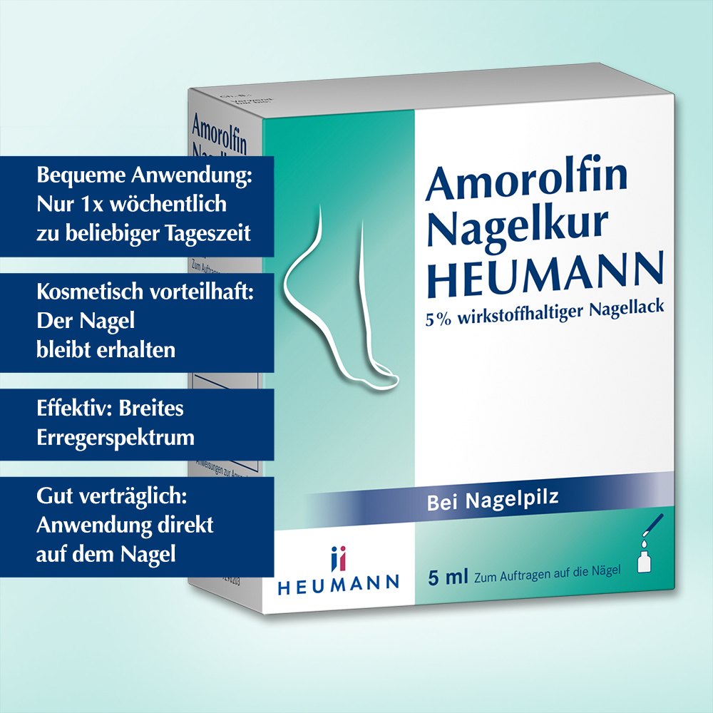 Amorolfin Nagelkur HEUMANN 5 ml Wirkstoffhaltiger Nagellack