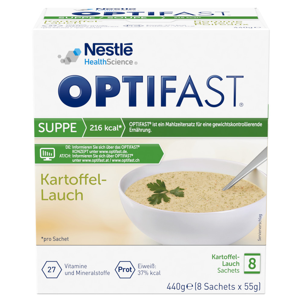 OPTIFAST Suppe Kartoffel-Lauch Geschmack 8X55 g Pulver