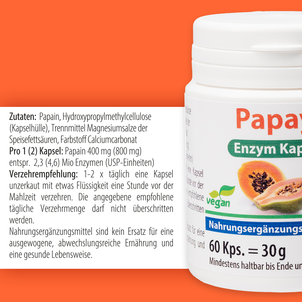 Papaya Enzym Kapseln 60 St Kapseln