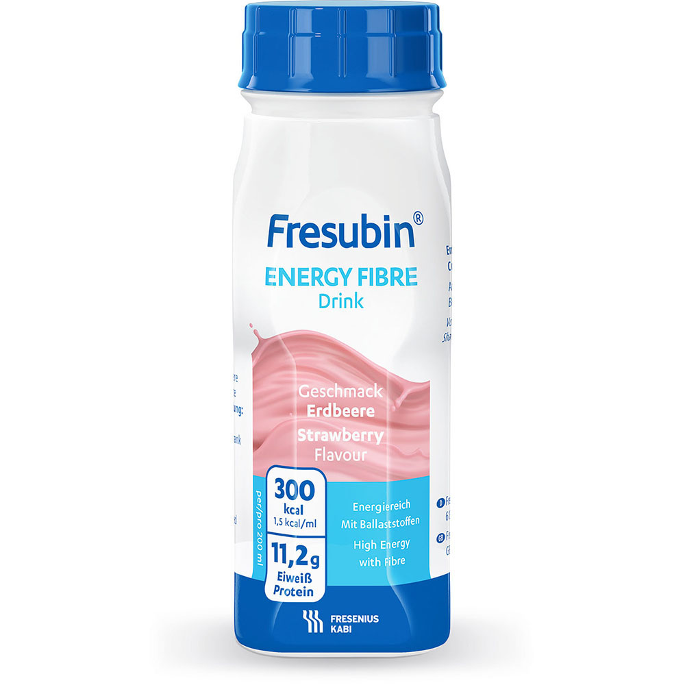 Fresubin Energy Fibre Trinknahrung Erdbeere 6X4X200 ml Lösung