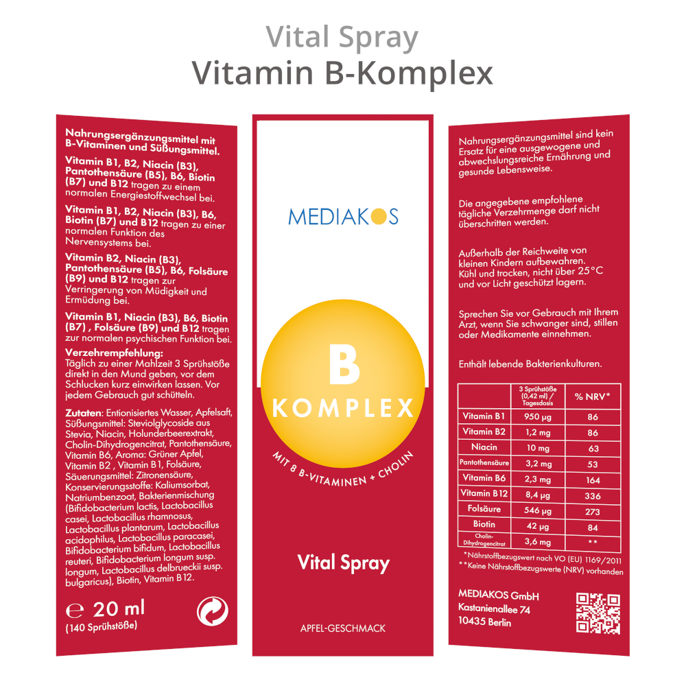MEDIAKOS B KOMPLEX Vital Spray 20 ml Spray