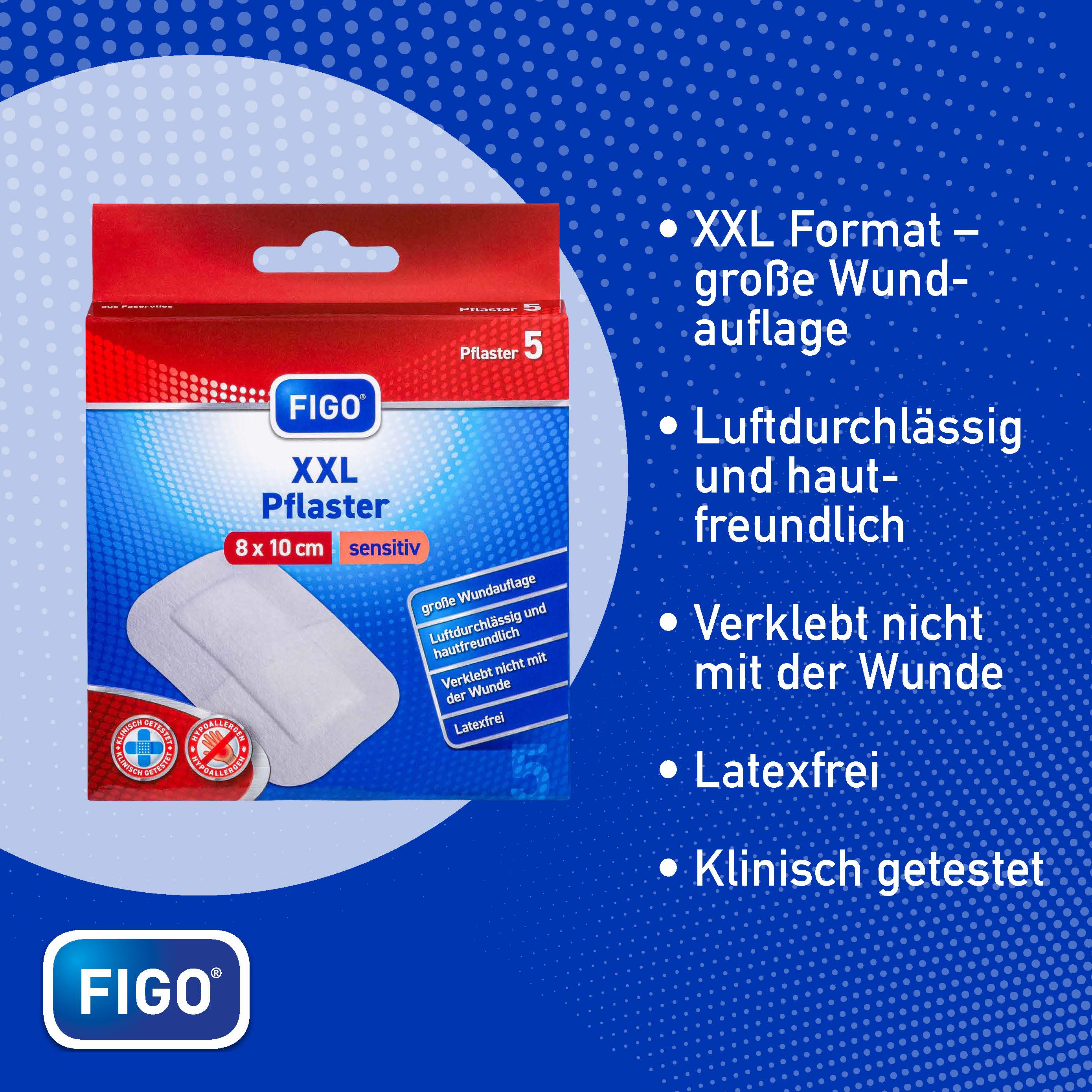 FIGO XXL Pflaster sensitiv 8 x 10 cm 5 St Pflaster 5 St Pflaster