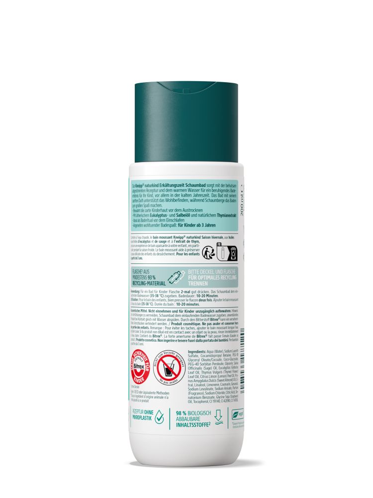 Kneipp naturkind ERKÄLTUNGSZEIT SCHAUMBAD  200 ml Bad