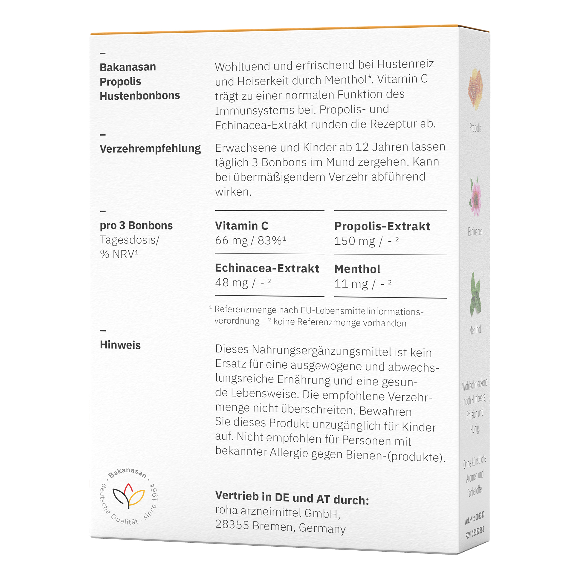 Bakanasan propolis Hustenbonbons 24 St Bonbons