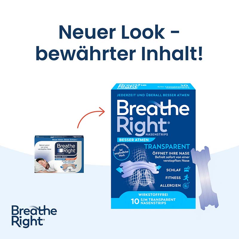 Besser Atmen Breathe Right Nasenstrips Transparent Normal 10 St Pflaster