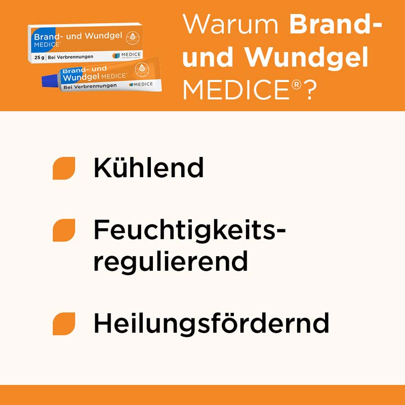 Brand und Wundgel Medice bei Verbrennungen & Sonnenbrand 25 g Gel