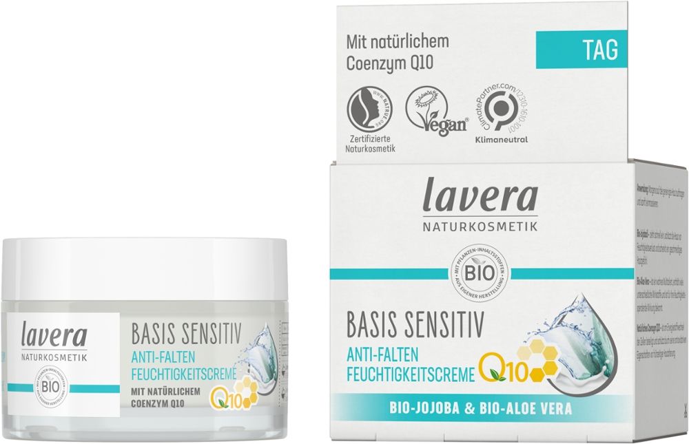 lavera BASIS SENSITIV ANTI-FALTEN FEUCHTIGKEITSCREME Q10 50 ml Tagescreme
