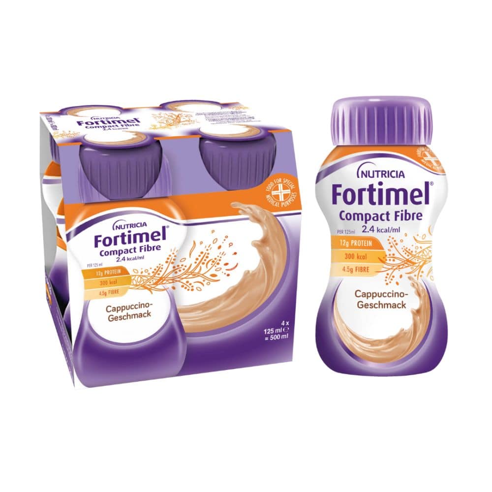 Fortimel Compact Fibre 2.4 Trinknahrung Mix 8X4X125 ml Flüssigkeit