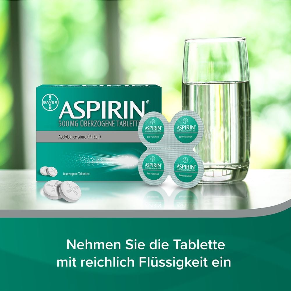 ASPIRIN 500MG  80 St Überzogene Tabletten