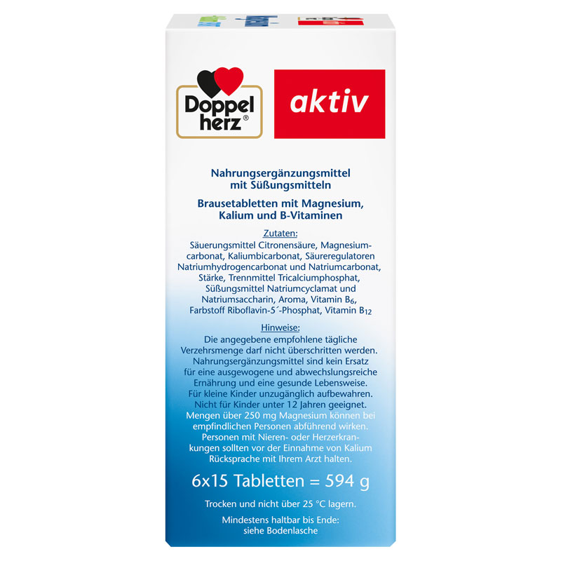 Doppelherz aktiv Magnesium + Kalium SPORT 6X15 St Brausetabletten