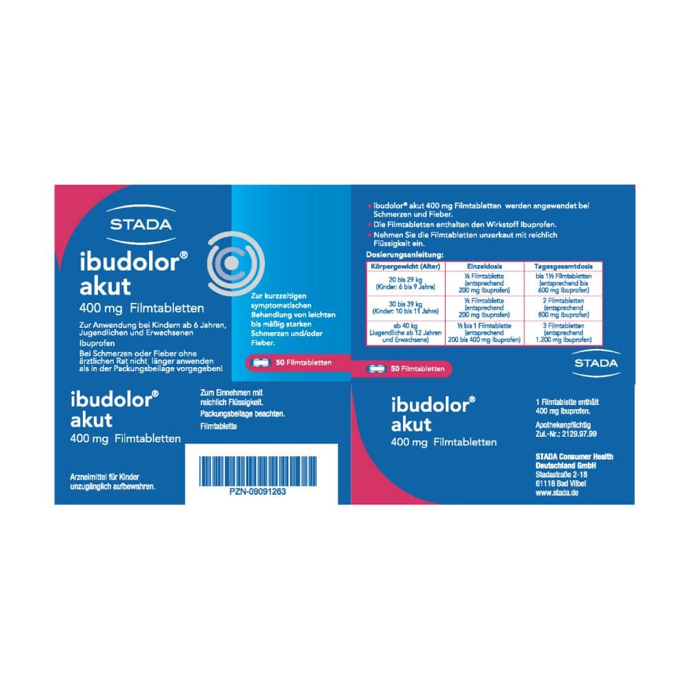 ibudolor akut 400 mg 50 St Filmtabletten