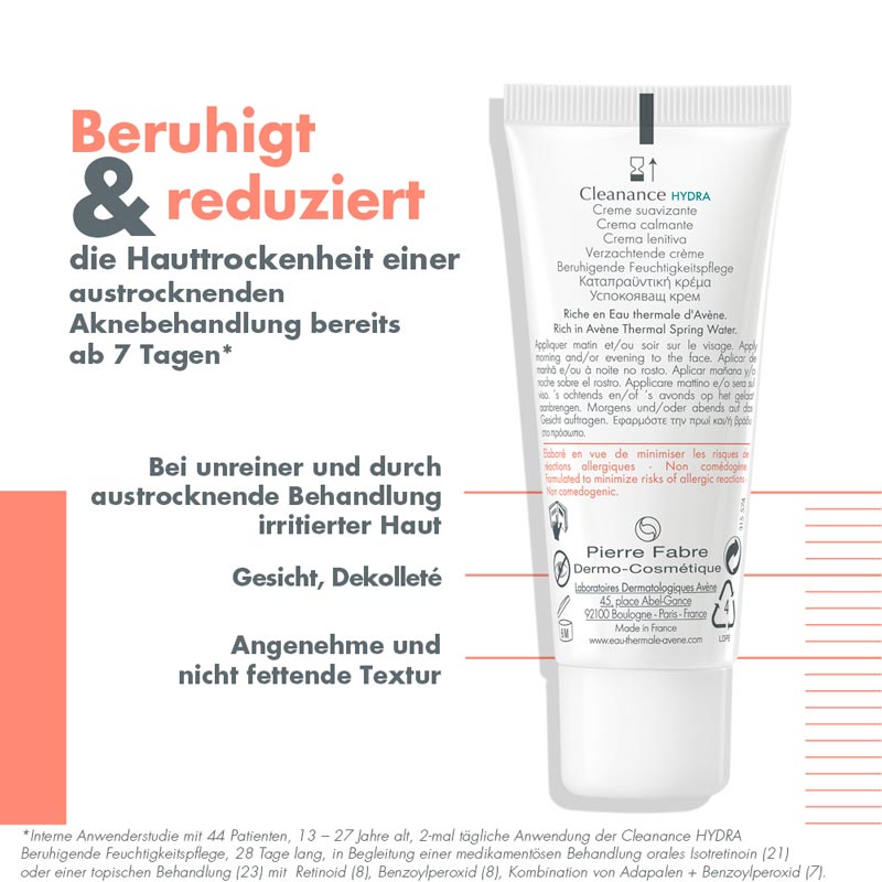 Avène Cleanance HYDRA Beruhigende Feuchtigkeitspflege  40 ml Creme