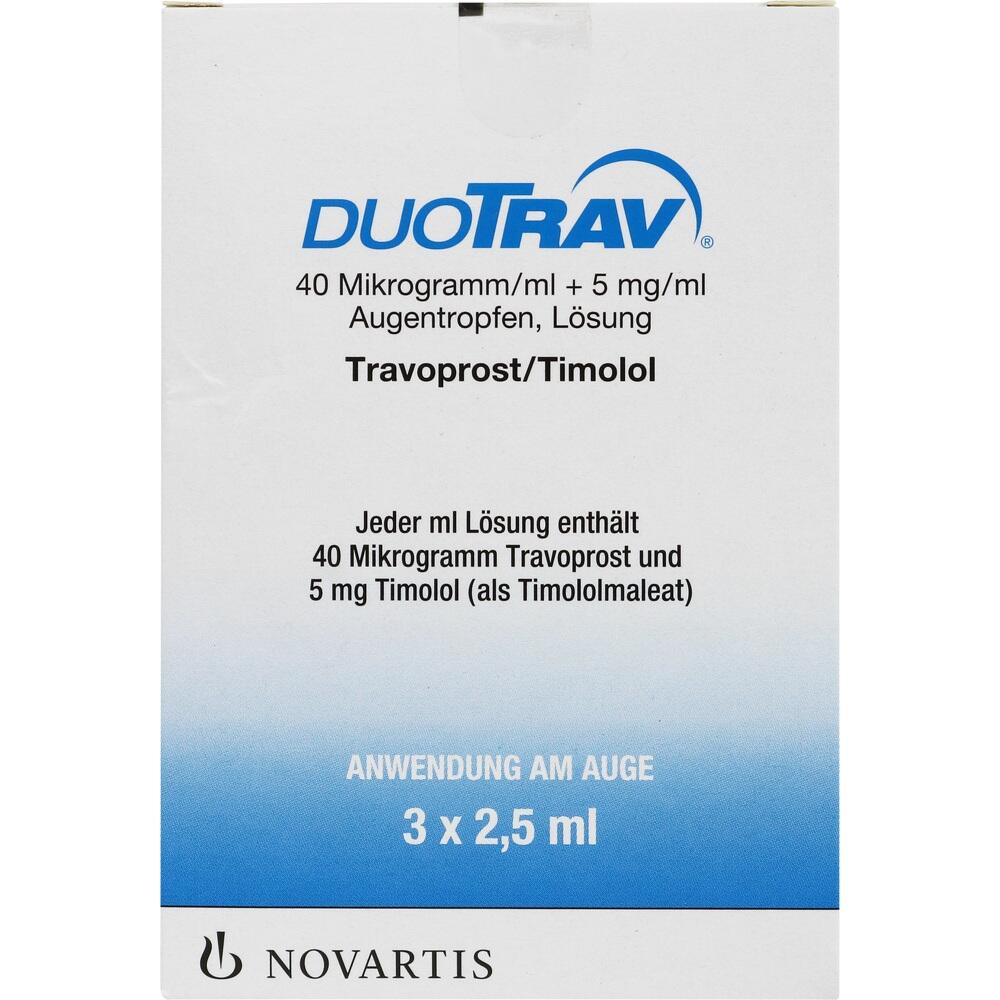 DuoTrav 40 Mikrogramm/ml + 5mg/ml 3X2.5 ml Augentropfen