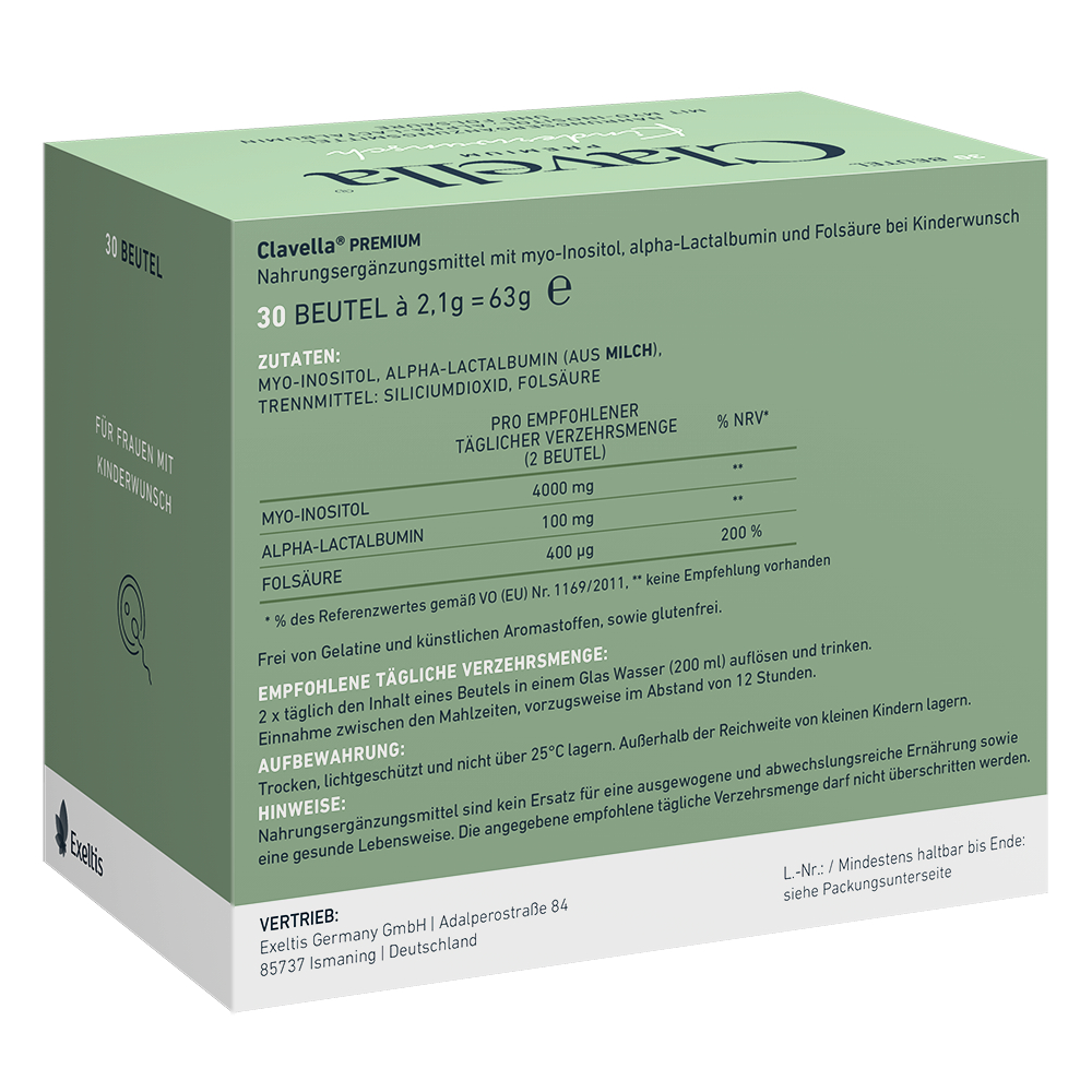 Clavella PREMIUM Kinderwunsch 30X2.1 g Pulver