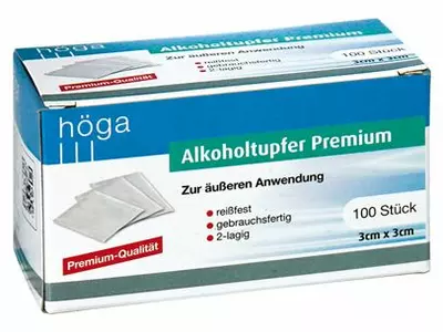 ALKOHOLTUPFER Premium 3x3 cm 100 St