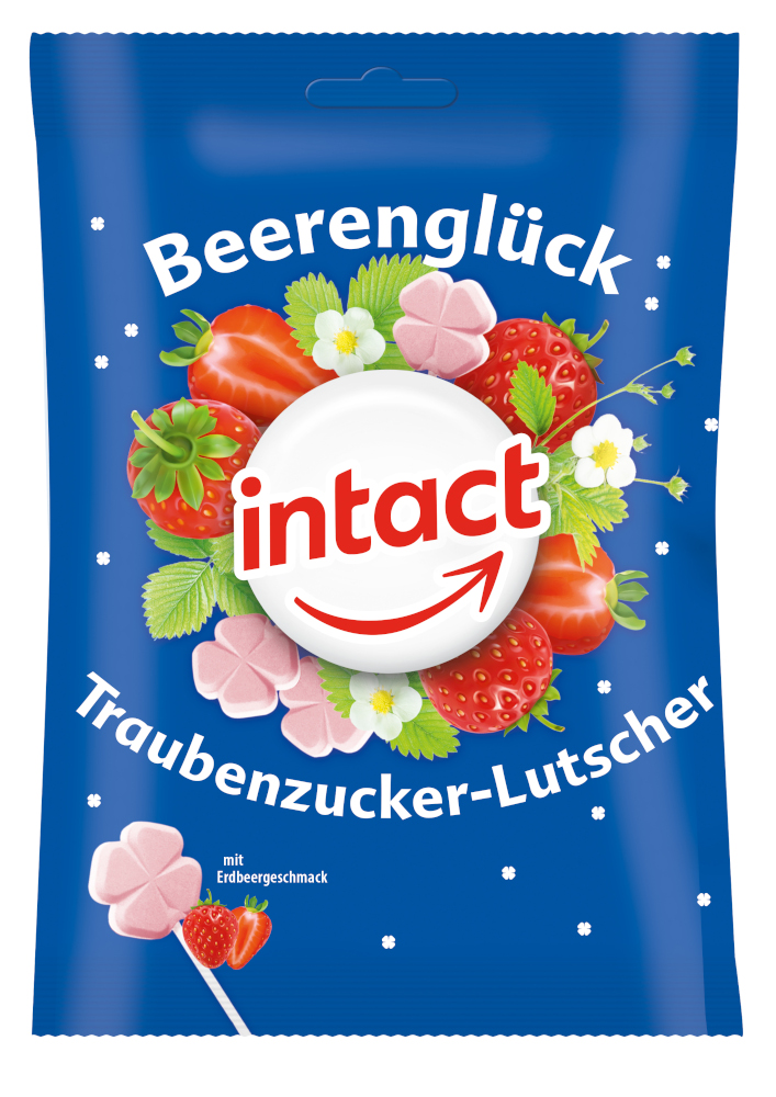 intact Beerenglück Traubenzuckerlutscher  75 g Bonbons