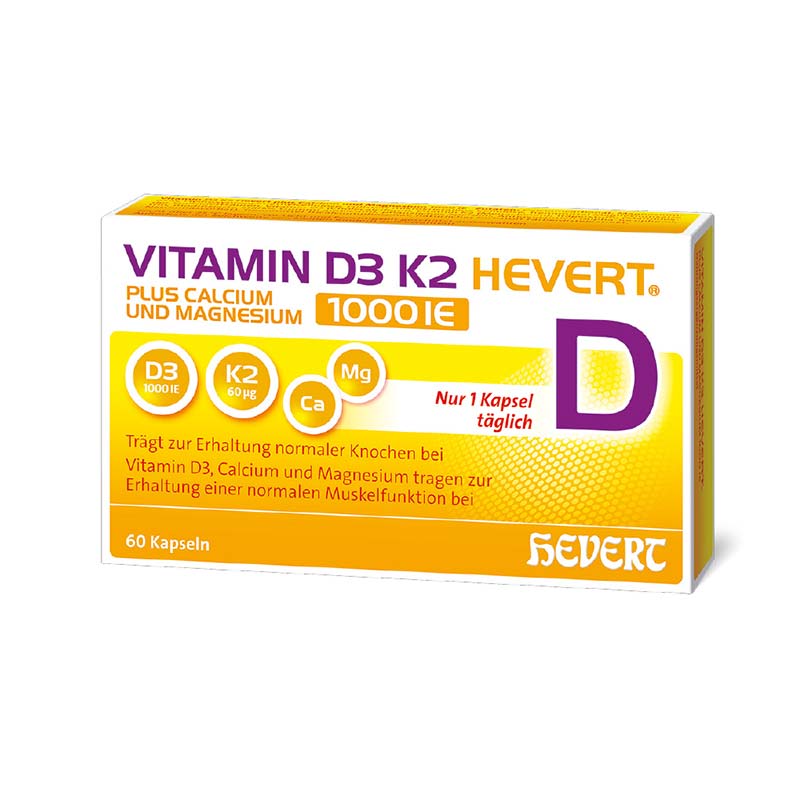 VITAMIN D3 K2 HEVERT 1000 I.E. 60 St Kapseln