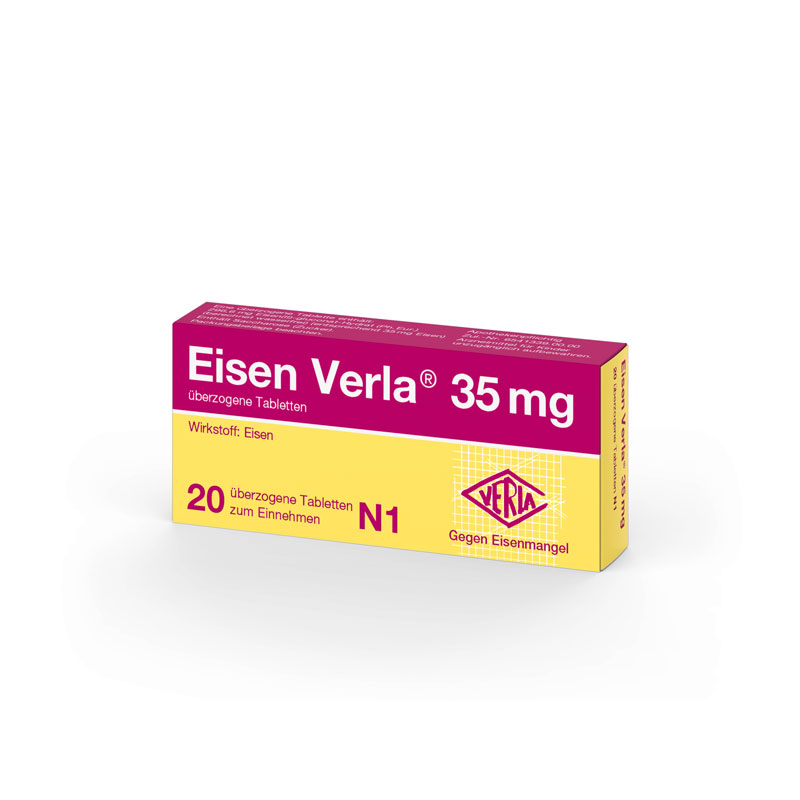 Eisen Verla 35mg 20 St Überzogene Tabletten