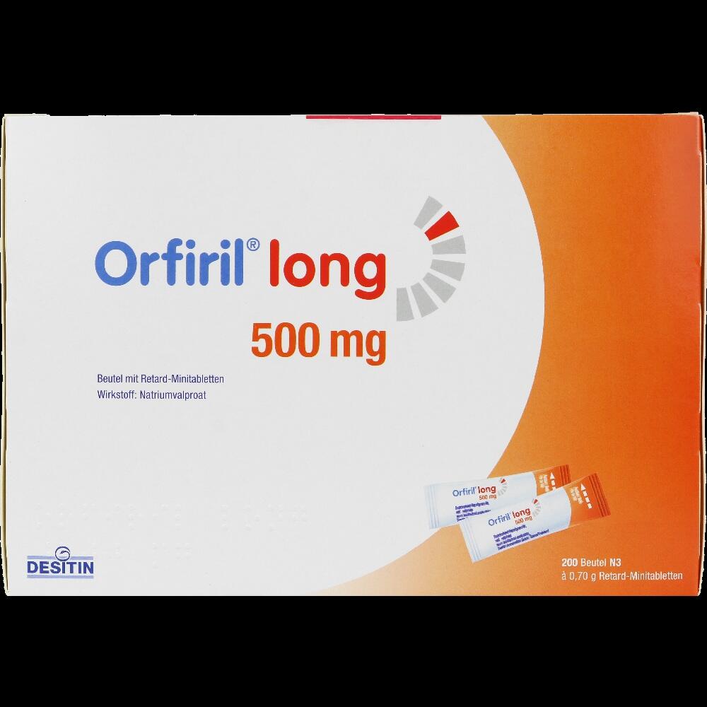 Orfiril long 500mg Retard-Minitabletten 200 St Beutel mit retardierten Filmtabletten