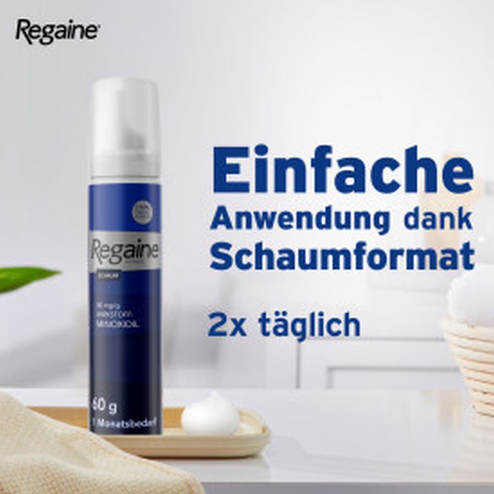 Regaine MÄNNER Schaum (3 Monats Packung) bei erblich bedingtem Haarausfall
