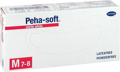 PEHA-SOFT nitrile white Untersuchungs- und Schutzhandschuhe unsteril puderfrei M 100 St Handschuhe