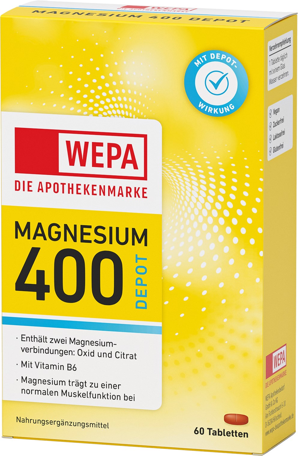 WEPA MAGNESIUM 400 DEPOT Tabletten 60 St Tabletten