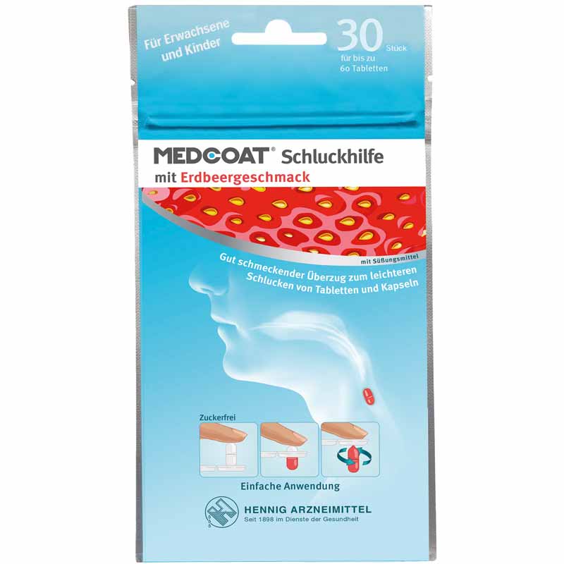MEDCOAT Schluckhilfe Erdbeere 30 St Gel