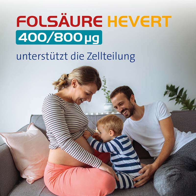 FOLSÄURE HEVERT 400/800 Mikrogramm 120 St Tabletten