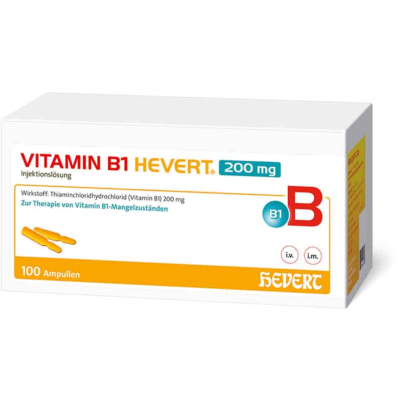 VITAMIN B1 HEVERT 200 mg 100X2 ml Injektionslösung