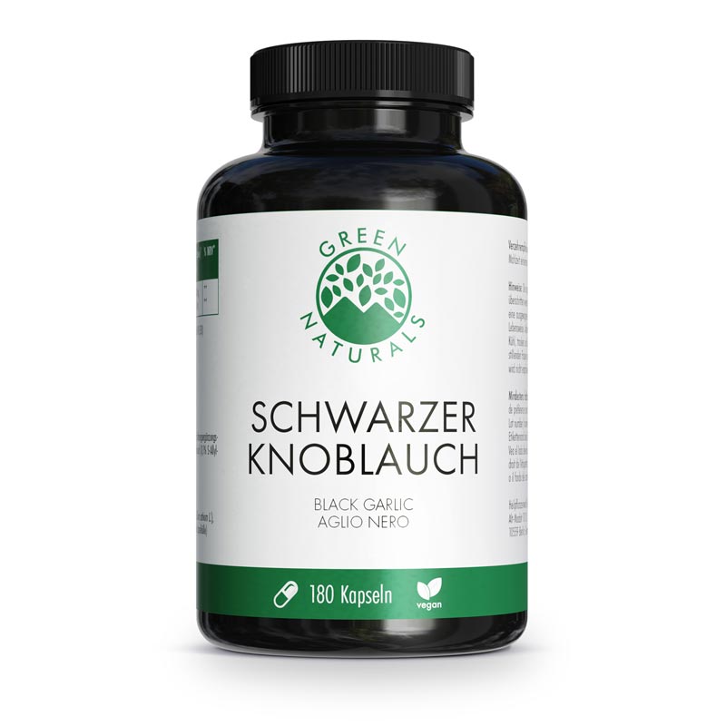 GREEN NATURALS Schwarzer Knoblauch 600mg 180 St Kapseln