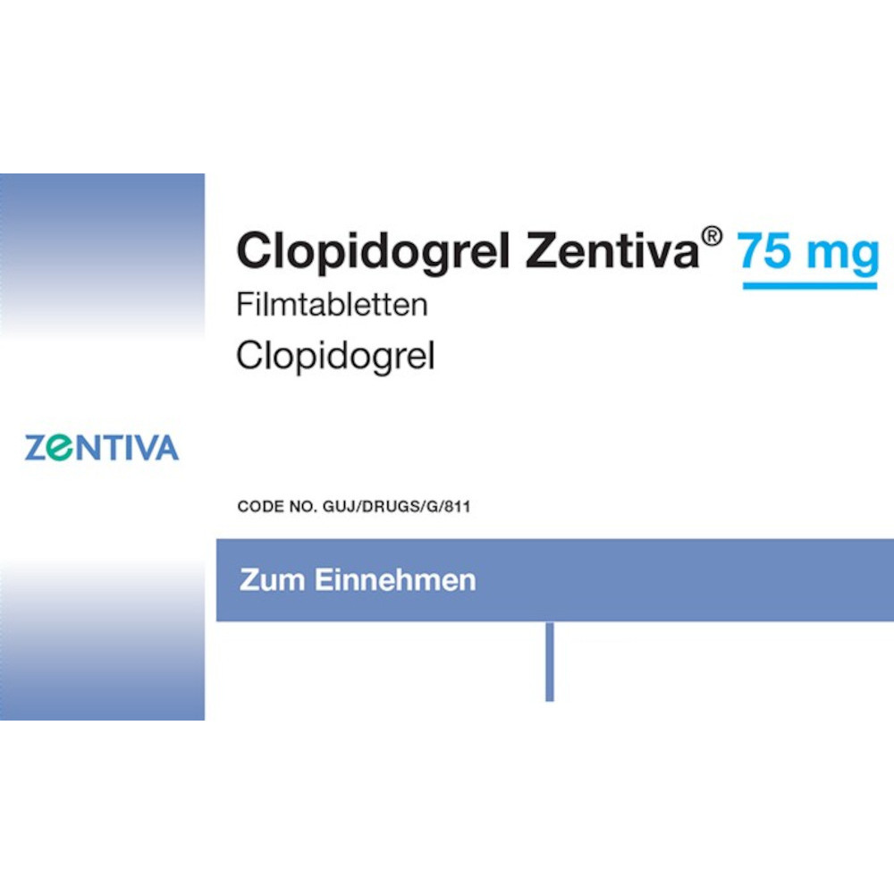 Clopidogrel Zentiva 75mg 100 St Filmtabletten