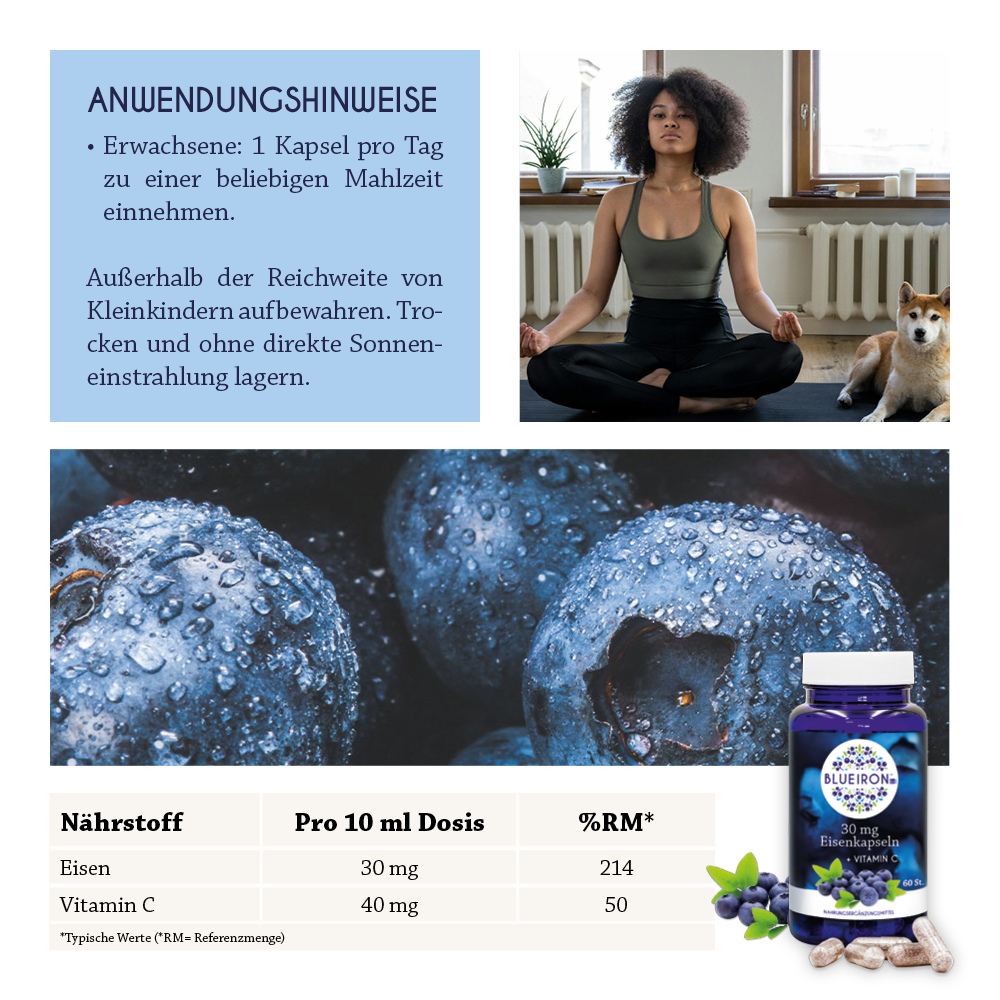BLUE IRON Eisenkapseln 30 mg 60 St Kapseln