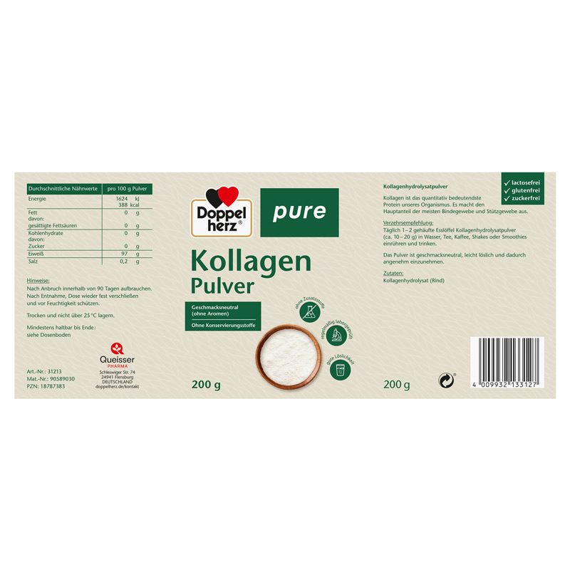 Doppelherz pure Kollagenpulver 200 g Pulver