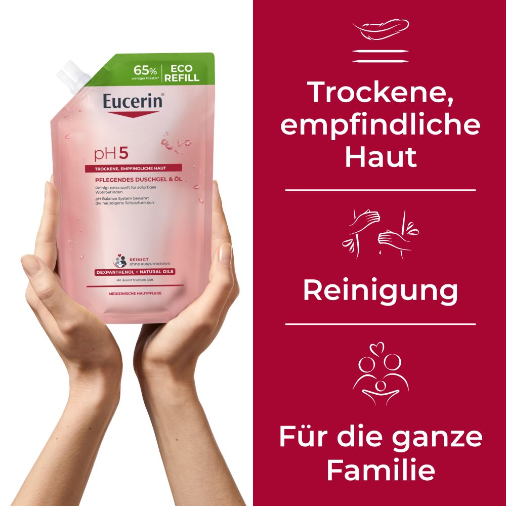 Eucerin pH5 Pflegendes Duschgel & Öl Nachfüllbeutel 400 ml Duschgel